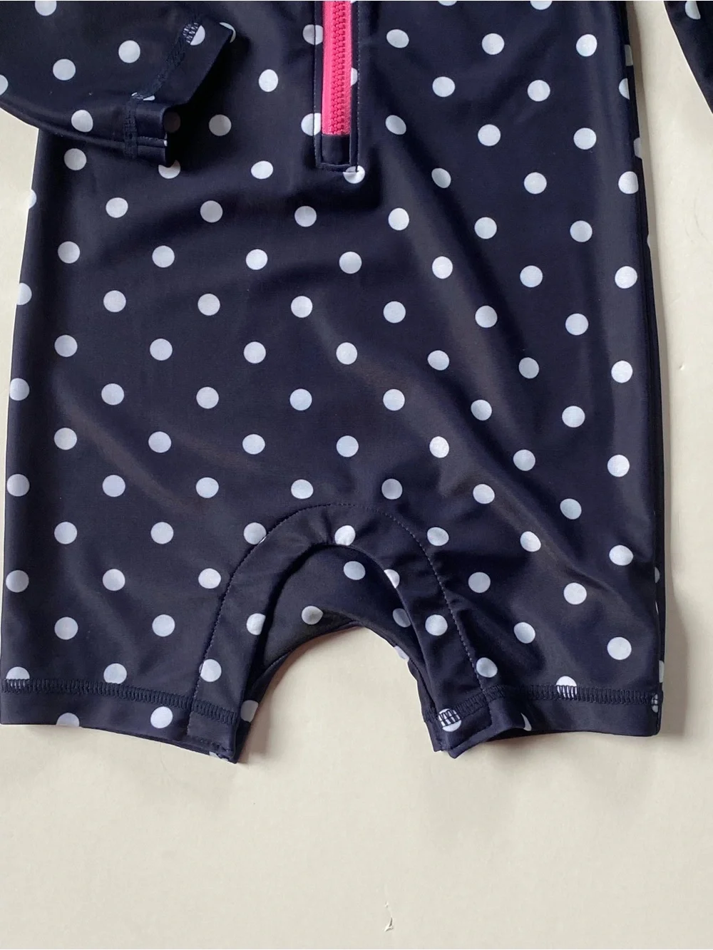 Gap Rashguard Swimsuit 12 18 Months One Piece Polka Dots Long Sleeve Girls EUC